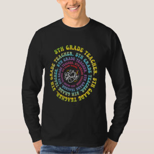 Camiseta Maestro de 5º grado espiral divertido vintage prim