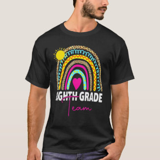 Camiseta Maestro de 8º grado Arcoíris Hola Regreso a la Esc