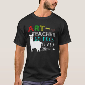 Camiseta Maestro de Arte No Pro Llama Primer Día de Regreso