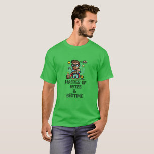 Camiseta Maestro de Bytes y Papá Geek a la Hora de Dormir