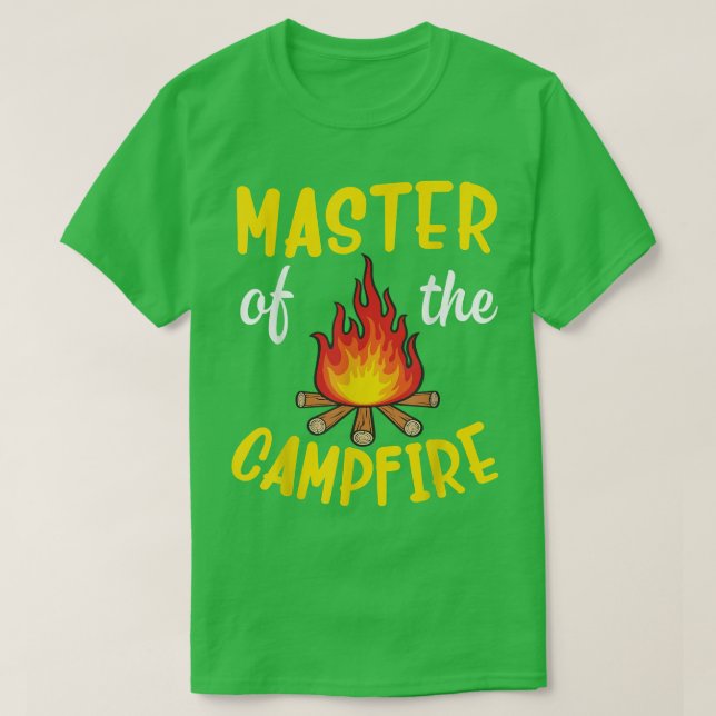 Camiseta Maestro De Camper Del Campfire Camping Papa Daddy  (Diseño del anverso)