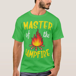 Camiseta Maestro De Camper Del Campfire Camping Papa Daddy