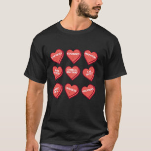 Camiseta Maestro de Ciencias Día de San Valentín Corazón Pr