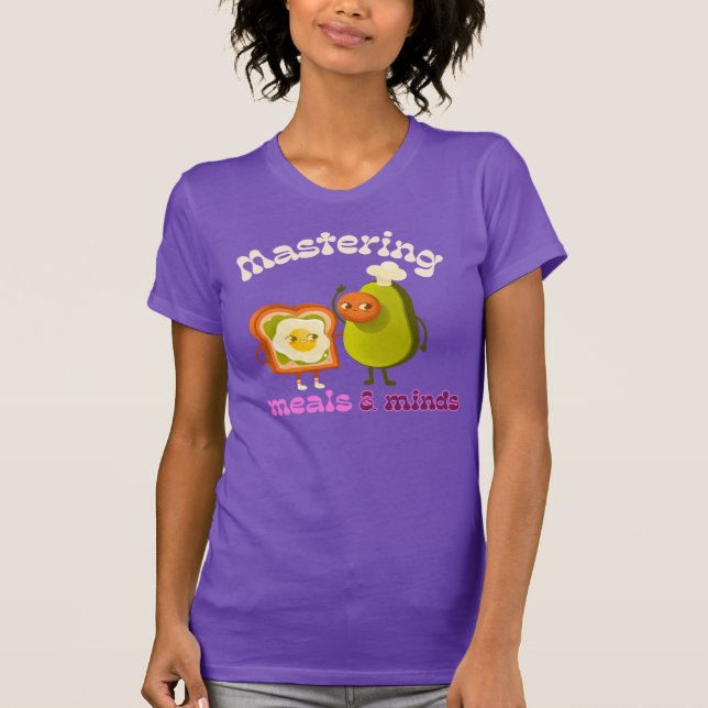 Camiseta Maestro de Comidas y Mentes Profesor de Culinaria  (Anverso)