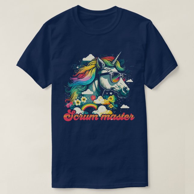 Camiseta Maestro de cruzas Rainbow Unicorn (Diseño del anverso)