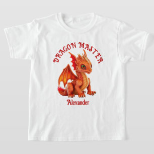 Camiseta Maestro de Dragones 3D Dragón Naranja Personalizab