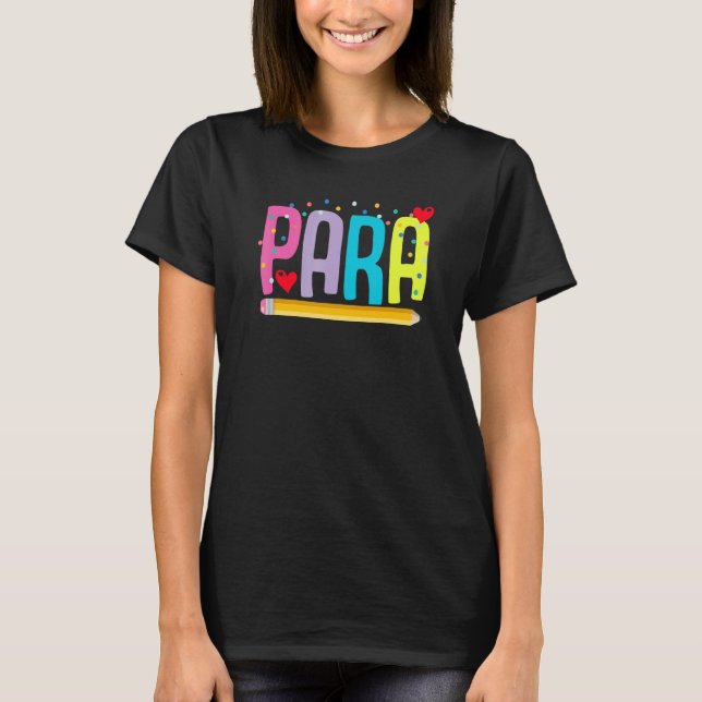Camiseta Maestro de escuela para profesional auxiliar de ed (Anverso)