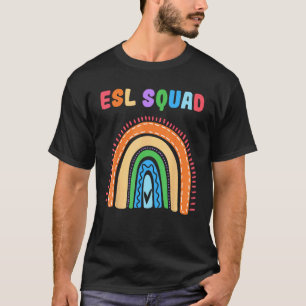 Camiseta Maestro de ESL Arcoíris Inglés Instructor de Segun