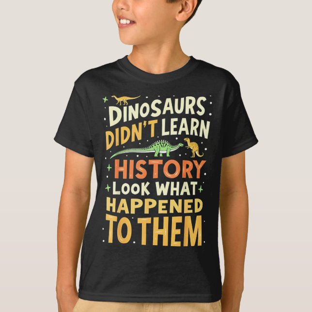 Camiseta Maestro de estudios sociales de dinosaurios divert (Anverso)
