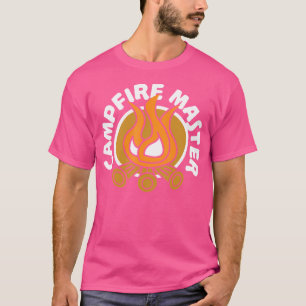 Camiseta Maestro de fogata divertida hoguera de camping