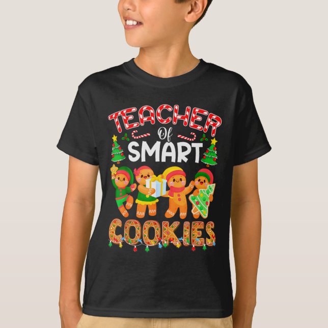 Camiseta Maestro De Galletas Inteligentes Navidad Dulce Pan (Anverso)