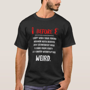 Camiseta Maestro de gramática inglesa I antes de E Gramátic