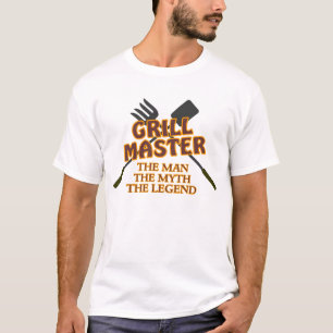 CAMISETA MAESTRO DE GRILL - EL HOMBRE EL MITO LA LEYENDA