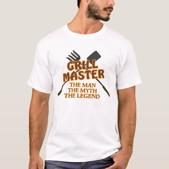 CAMISETA MAESTRO DE GRILL - EL HOMBRE EL MITO LA LEYENDA (Anverso)