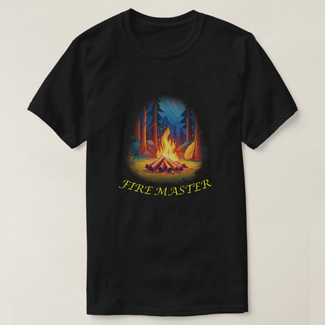 Camiseta Maestro de incendios de camping (Diseño del anverso)