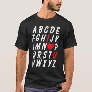 Camiseta Maestro de inglés Día de San Valentín ABC Alfabeto