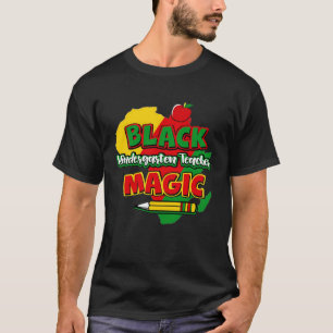 Camiseta Maestro de jardín de infantes negro magia Mes de l