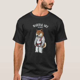 Camiseta Maestro de Judo Karate de Perro Shiba en Judogi Bl