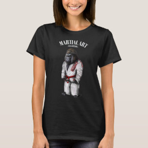 Camiseta Maestro de Judo Karate Gorila en Judogi Blanco 1