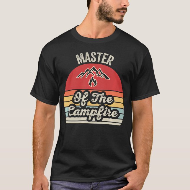 Camiseta Maestro de la Fogata Divertido Camping (Anverso)