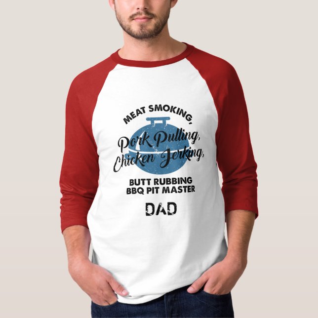 Camiseta Maestro de la parrilla ahumada de carne Día del pa (Anverso)
