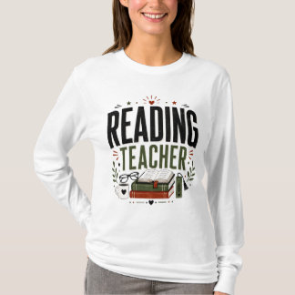 Camiseta Maestro de Lectura Diseño de Amante de Libros Vint