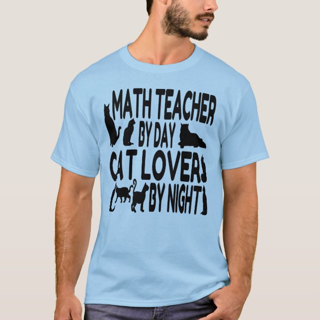 Camiseta Maestro de matemáticas de Cat Lover (Anverso)