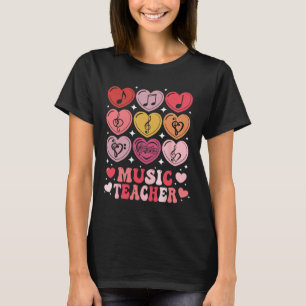 Camiseta Maestro de Música Día de San Valentín Notas Musica