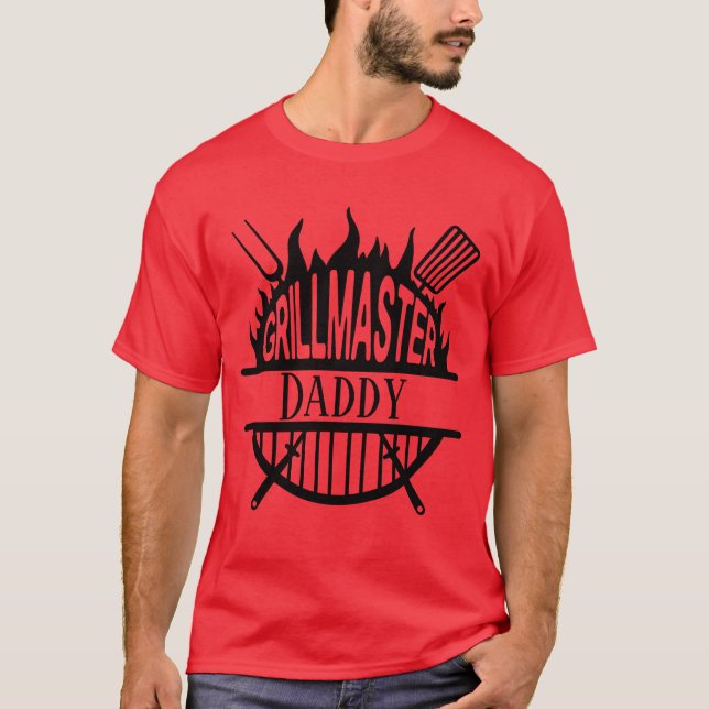 Camiseta maestro de parrillada fresco papá (Anverso)