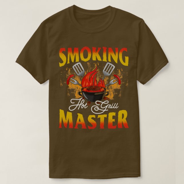 Camiseta Maestro de parrilladas calientes para fumar (Diseño del anverso)
