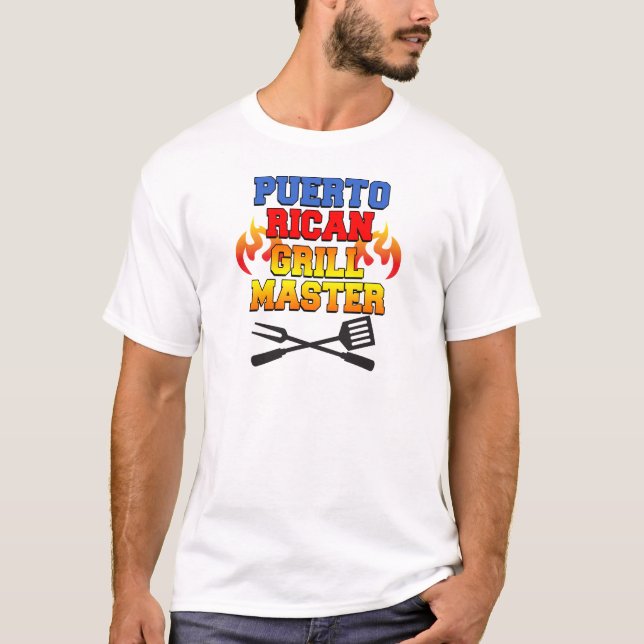 Camiseta Maestro de parrilladas puertorriqueño (Anverso)