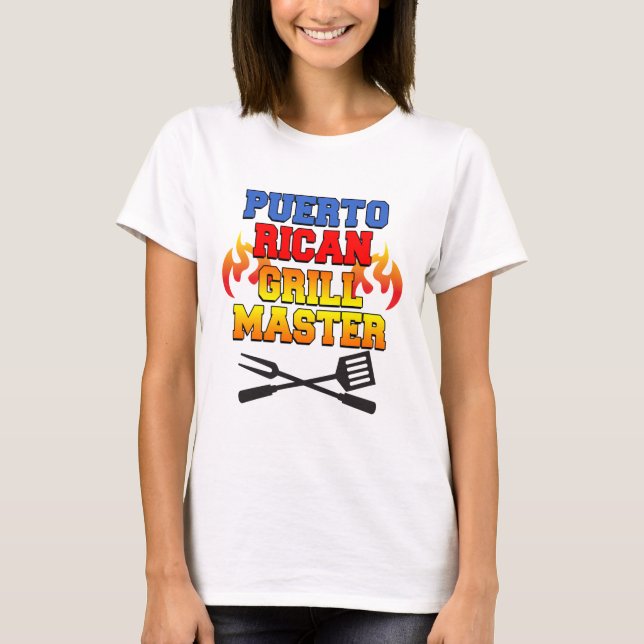 Camiseta Maestro de parrilladas puertorriqueño (Anverso)