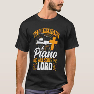 Camiseta Maestro de Piano Pianista Fe Cristiana Cruz Como P