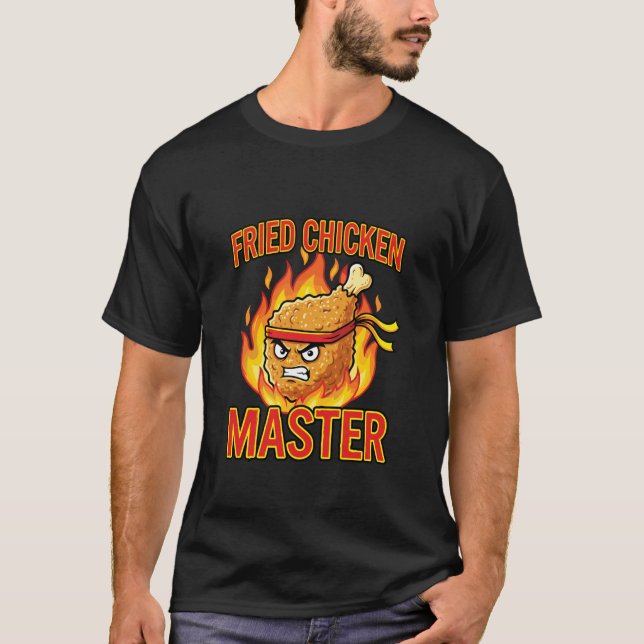 Camiseta Maestro de Pollo Frito Divertido (Anverso)