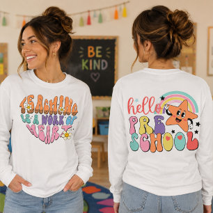 Camiseta Maestro de Preescolar De Vuelta a la Escuela