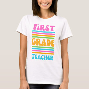 Camiseta MAESTRO DE PRIMER GRADO Fuente de burbujas de colo
