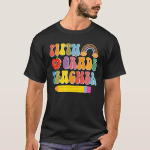 Camiseta Maestro de Quinto Grado De vuelta al cole Retro Gr