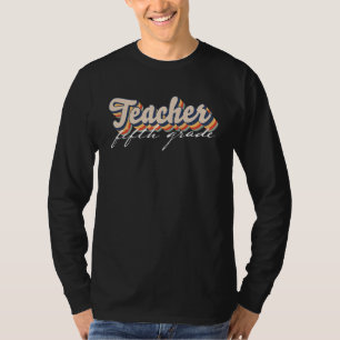 Camiseta Maestro de quinto grado fuente retro vintage de vu