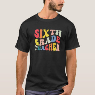 Camiseta Maestro de sexto grado de vuelta a la escuela retr