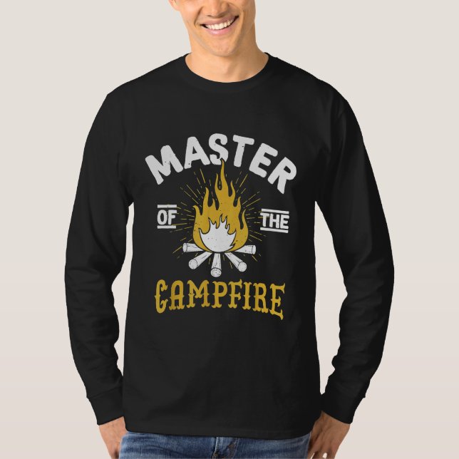 Camiseta Maestro Del Campfire Camping Al Aire Libre (Anverso)