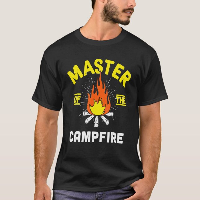 Camiseta Maestro Del Campfire Camping Dad Camper Daddy Fo (Anverso)