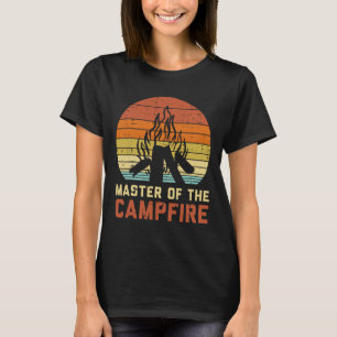 Camiseta Maestro Del Fuego De La Fogata Retro Atardecer Cam