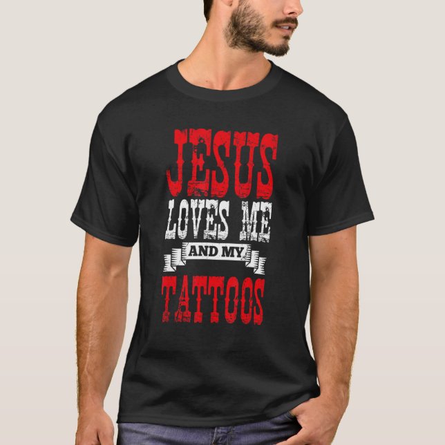 Camiseta Maestro del tatuaje cristiano atado a Jesucristo D (Anverso)
