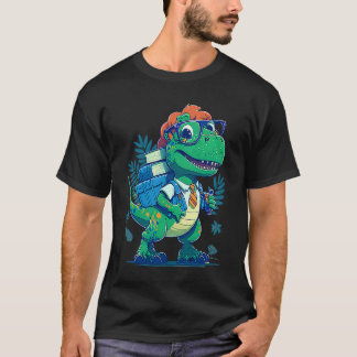 Camiseta Maestro Dinosaurio Bolígrafos 100 Días De Colegio