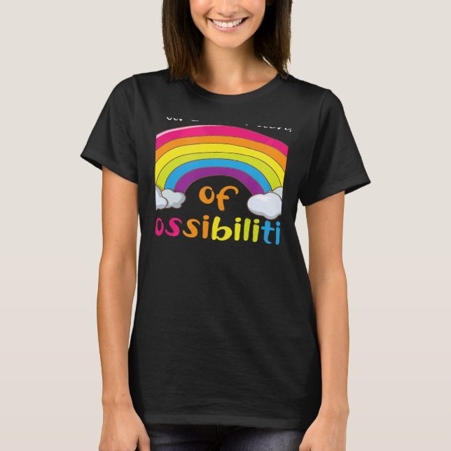 Camiseta Maestro Eres un arcoíris de posibilidades 1 (Anverso)