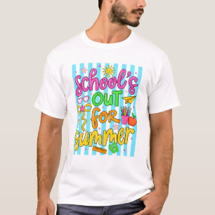 Camiseta Maestro Escuela Verano Fuera Para Verano Último Dí
