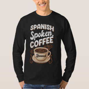 Camiseta Maestro español amante del café para educadores