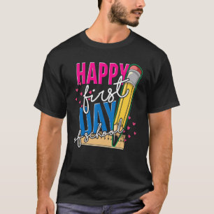 Camiseta Maestro Estudiante Feliz 1er Día De Escuela Primer