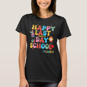 Camiseta Maestro Feliz Último Día De Escuela Hola Verano
