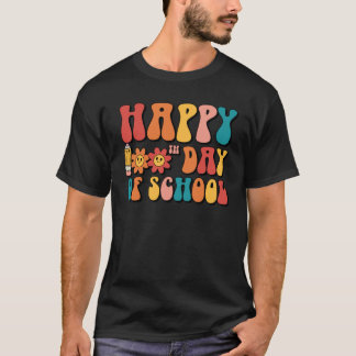Camiseta Maestro Groovy 100 Días de Colegio Estudiante Feli
